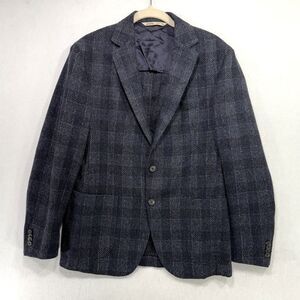 Maurizio Baldassari Blazer Men IT 50S/ US 40S Navy Cashmere Wool Plaid Italy